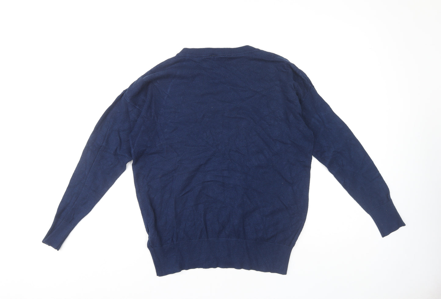 Capsule Women's Blue V-Neck Pullover Jumper Size 12/14