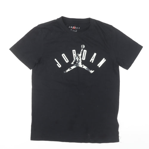 Jordan Boys Black T-Shirt, Size 10-12, Iconic Logo, Casual Wear