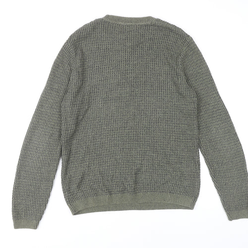 Topman Men's Green Medium Knit Pullover Jumper