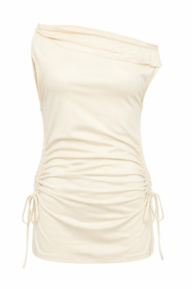 Front view of MUSERA Women's Ivory Bodycon Dress S - Party/Cocktail