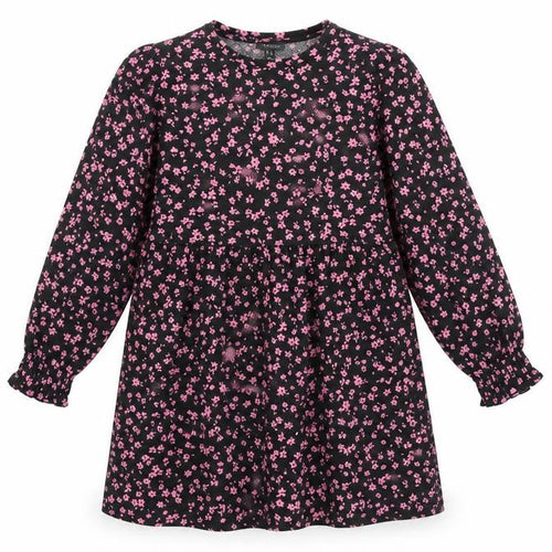 New Look Women's Black Floral Long Sleeve Dress