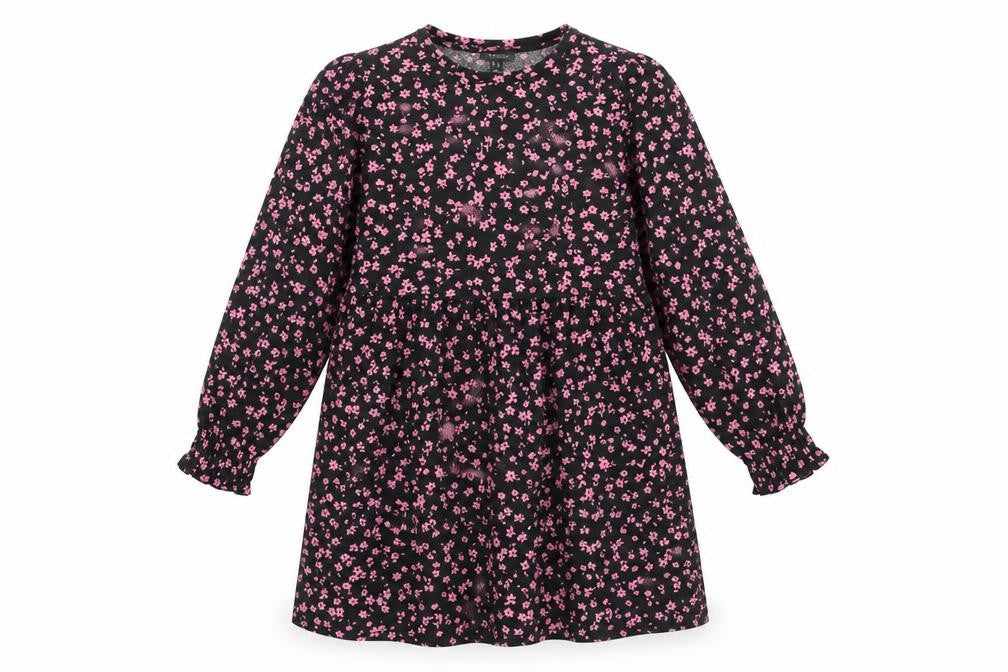 New Look Women's Black Floral Long Sleeve Dress