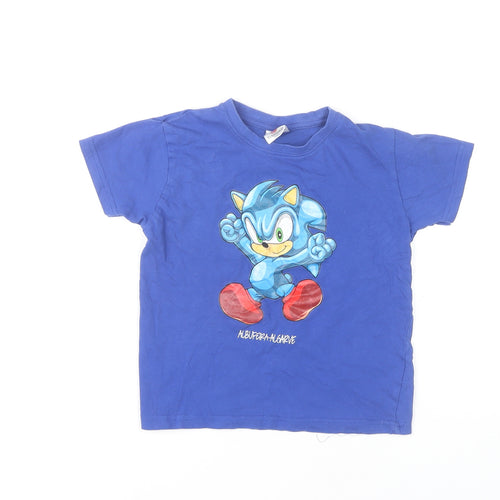Texmania Boys Blue Sonic Graphic T-Shirt 8 Years