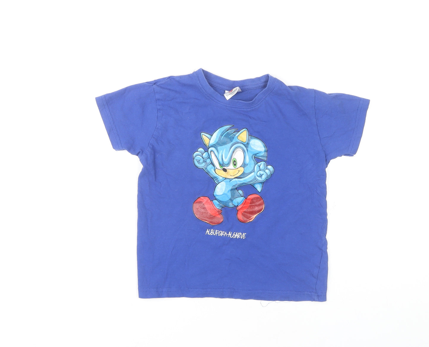 Texmania Boys Blue Sonic Graphic T-Shirt 8 Years