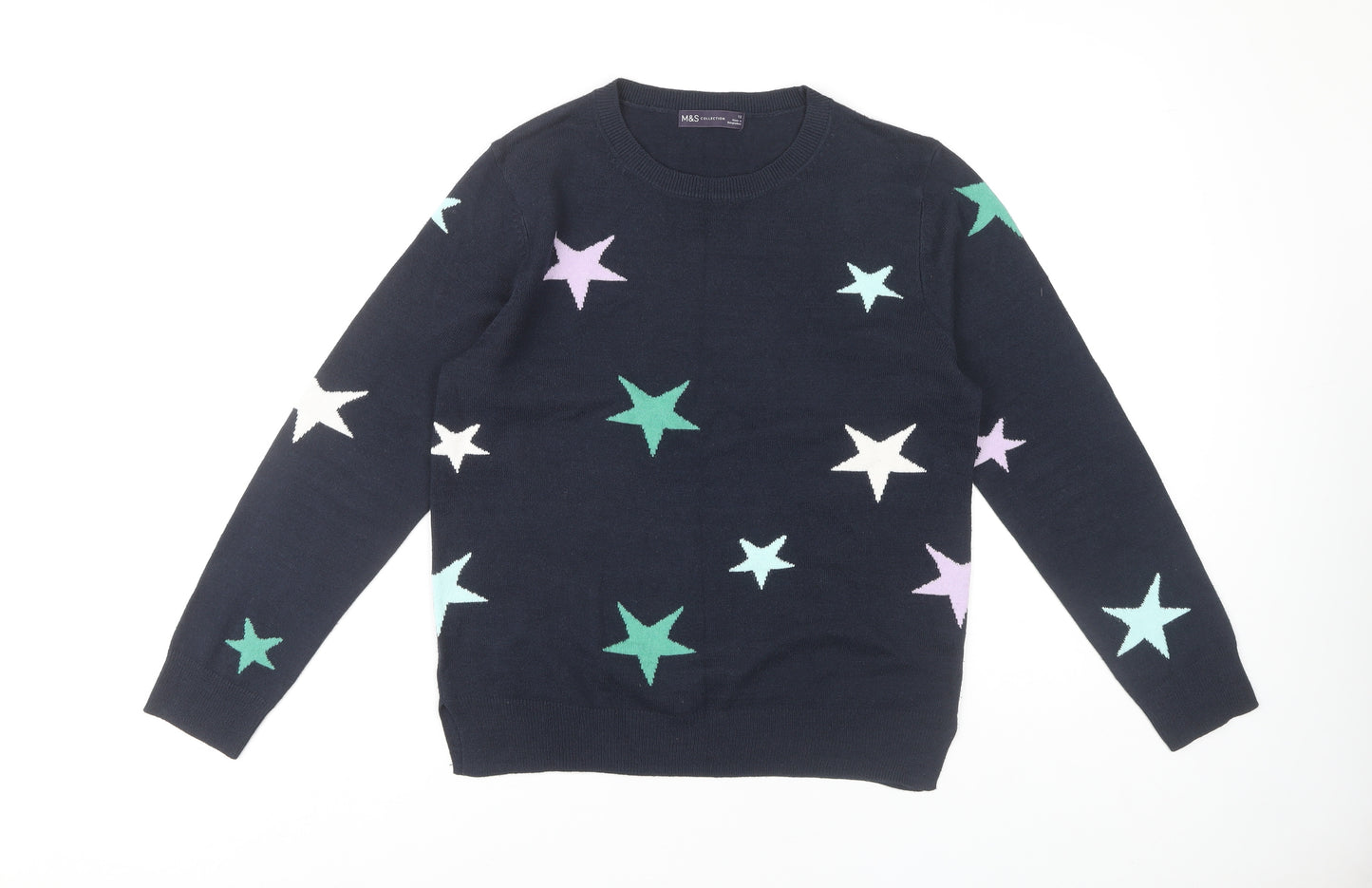 Marks and Spencer Women's Star Jumper UK 12 Multicoloured