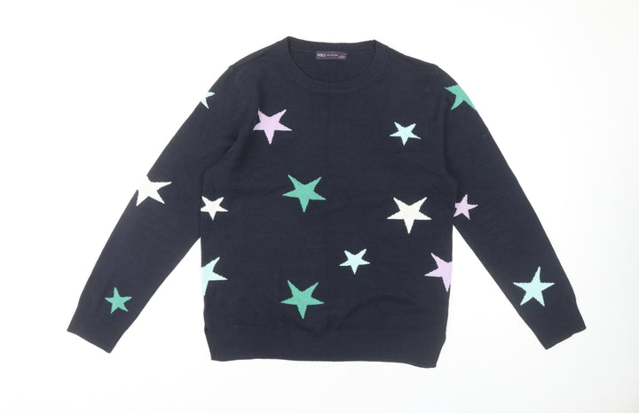 Marks and Spencer Women's Star Jumper UK 12 Multicoloured