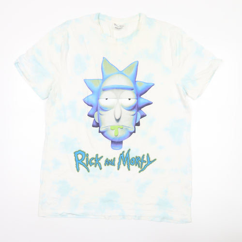 Rick and Morty Men's XL Multicoloured T-Shirt, Cartoon Style