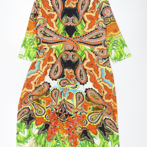 Belles of London Women's Multicoloured Paisley Dress, Size 10