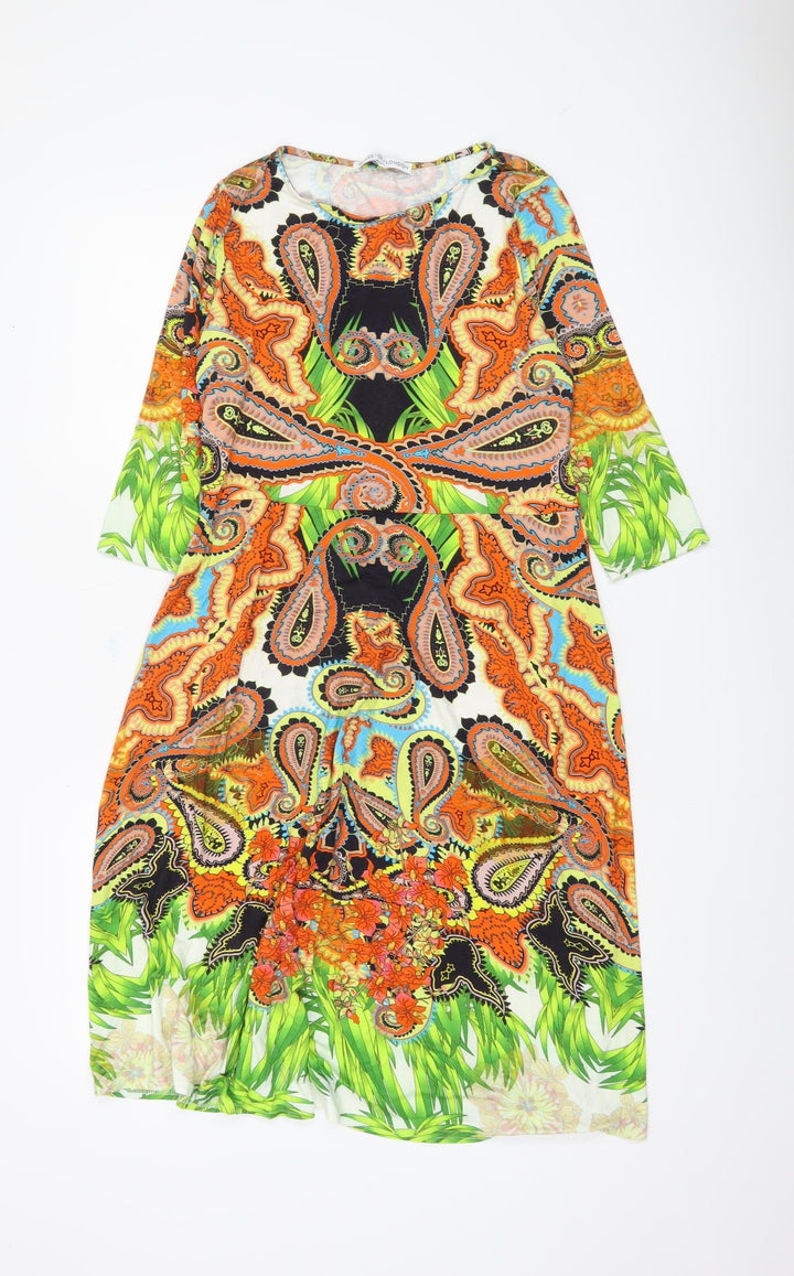 Belles of London Women's Multicoloured Paisley Dress, Size 10