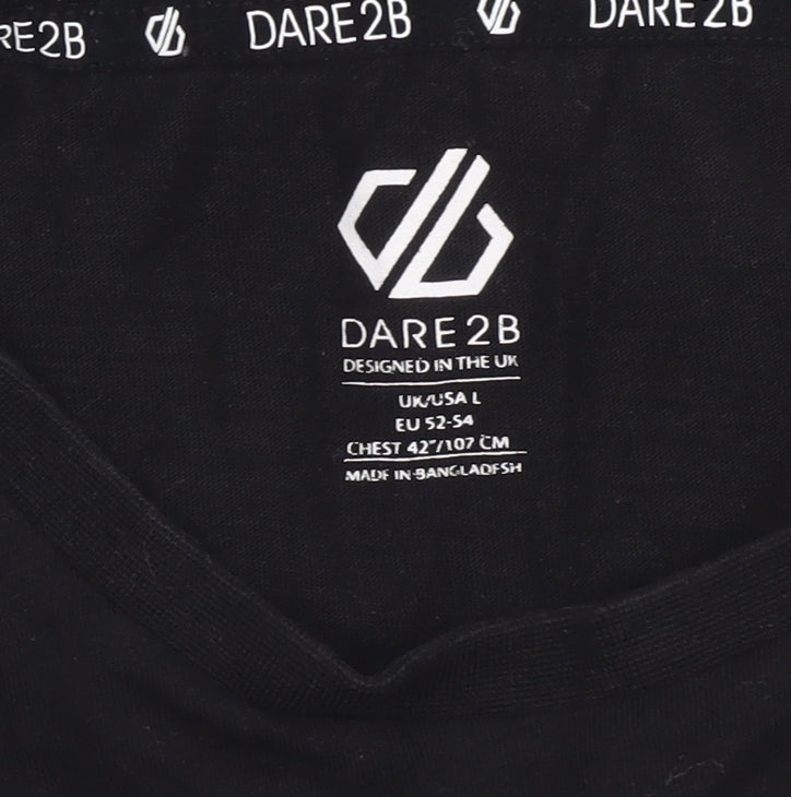 Dare 2b Men's Black Cotton Crew Neck Tee - Size L