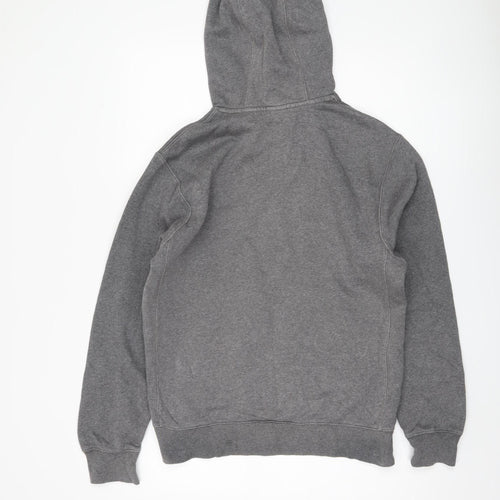 Nike Men's Grey S Pullover Hoodie with Logo Accent