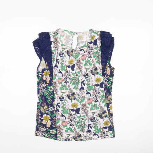 Oasis Women's Floral Tunic Blouse, S, Sleeveless, Multicoloured