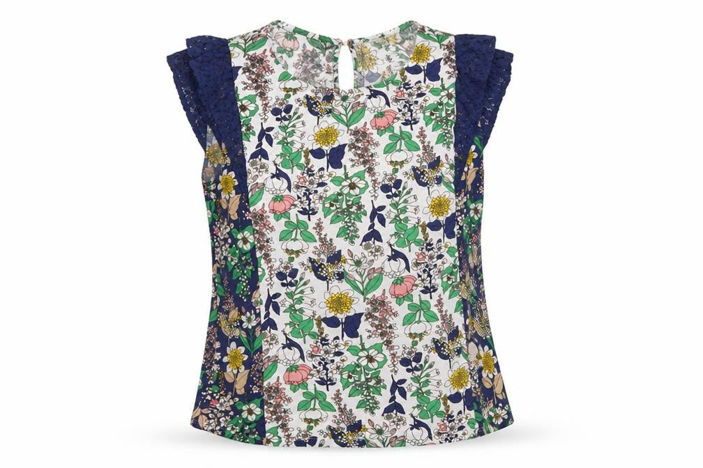 Front view of Oasis Women's Floral Tunic Blouse, S, Sleeveless, Multicoloured