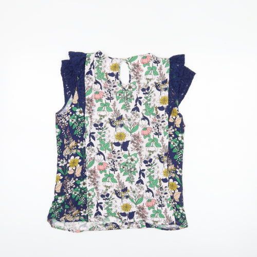 Oasis Women's Floral Tunic Blouse, S, Sleeveless, Multicoloured