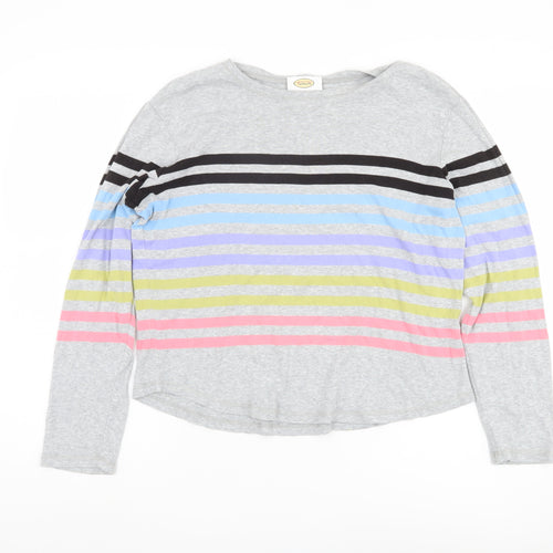 Talbots Women's Large Multicoloured Striped Cotton Top