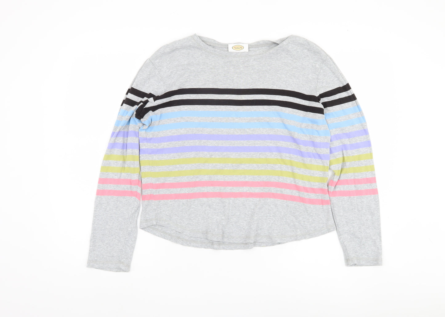 Talbots Women's Large Multicoloured Striped Cotton Top