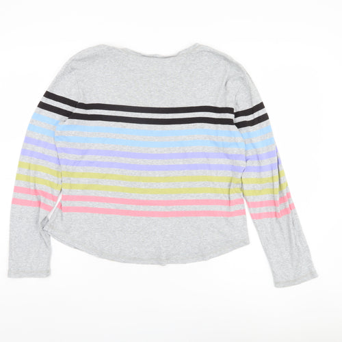 Talbots Women's Large Multicoloured Striped Cotton Top