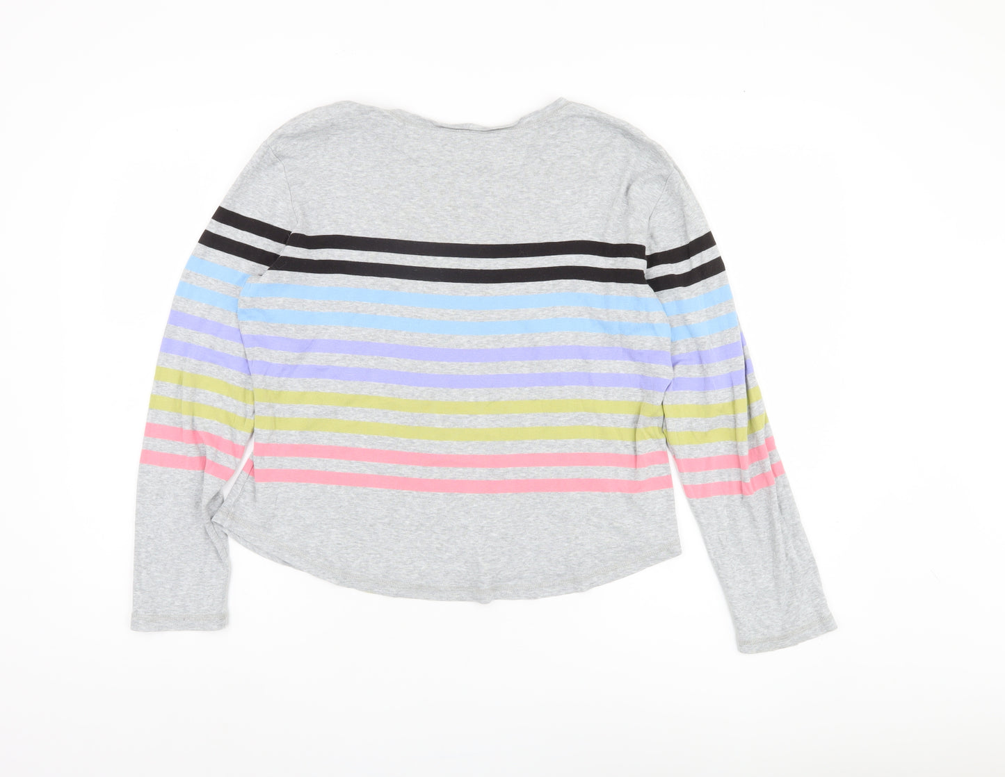 Talbots Women's Large Multicoloured Striped Cotton Top