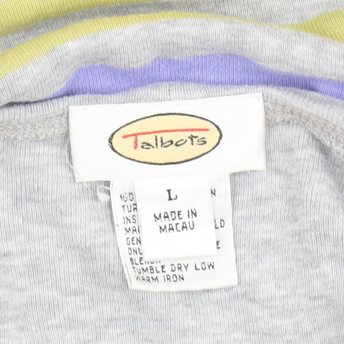 Talbots Women's Large Multicoloured Striped Cotton Top