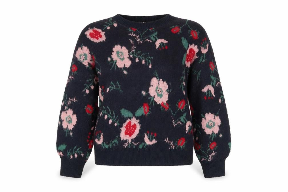 Front view of Falmer Heritage Women's Multicoloured Floral Jumper