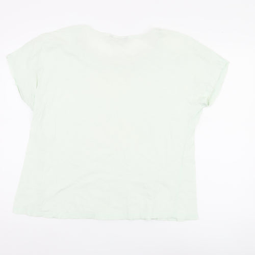 VIZ-A-VIZ Women's White Short Sleeve T-Shirt Size 16