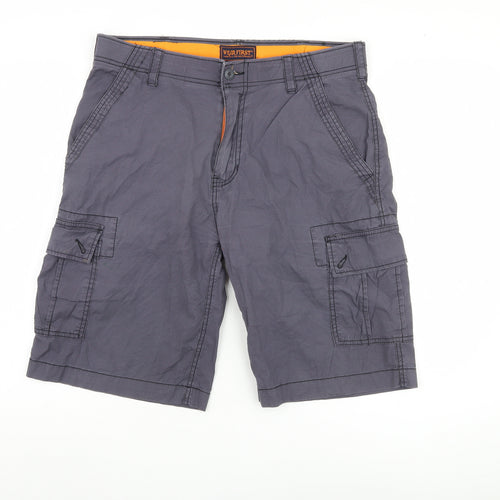 Weir First Men's Grey Cargo Shorts Size 32 with Pockets