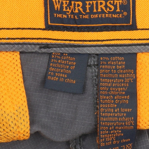 Weir First Men's Grey Cargo Shorts Size 32 with Pockets