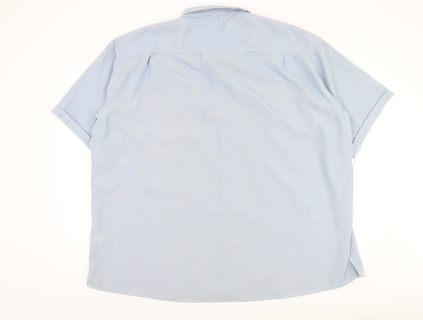 Cotton Traders Men's Blue 4XL Short Sleeve Shirt