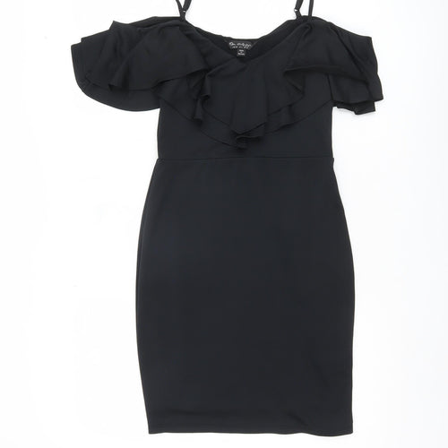 Miss Selfridge Women's Black Bodycon Dress Size 10