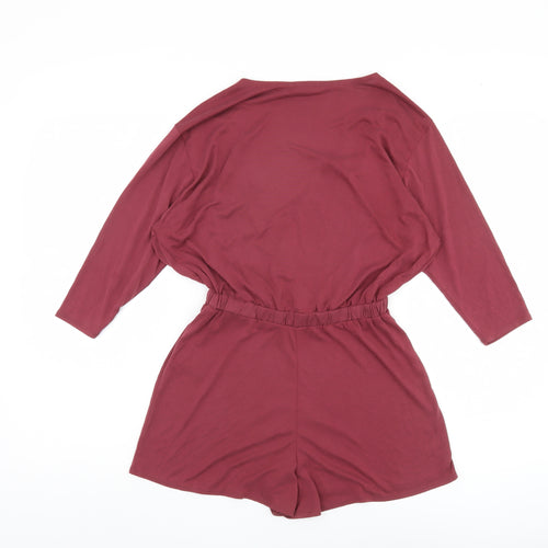 Silence + Noise Women's Red XS V-Neck Playsuit