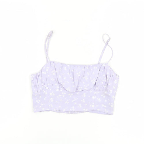 Jack Wills Women's Purple Cropped Camisole Top