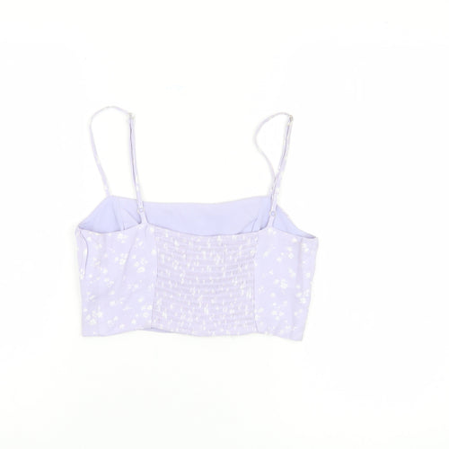 Jack Wills Women's Purple Cropped Camisole Top