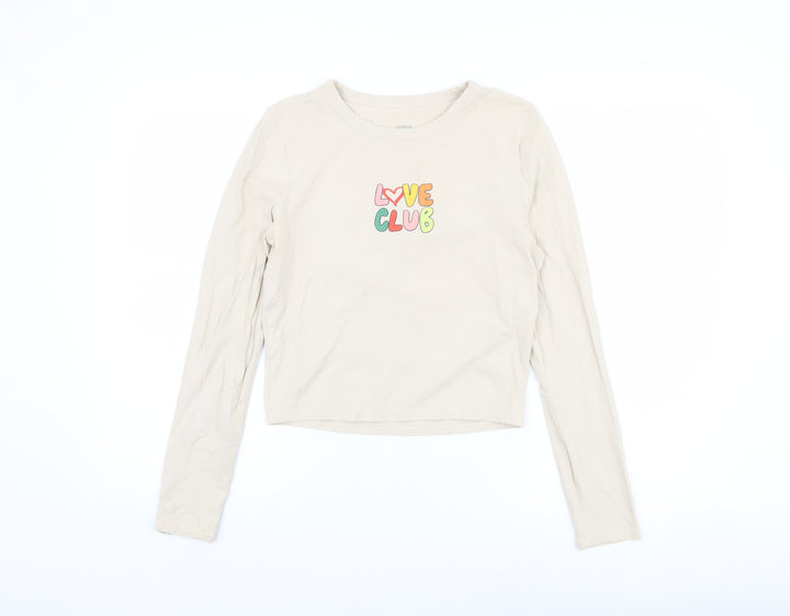 Cotton On Women's Beige Long Sleeve T-Shirt Size L
