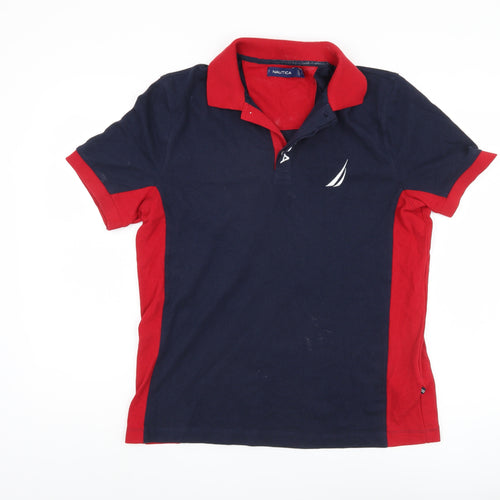 Nautica Men's Polo Shirt Red M Short Sleeve