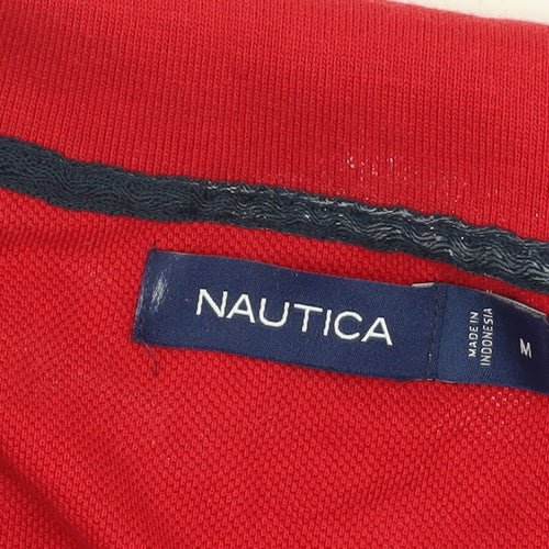 Nautica Men's Polo Shirt Red M Short Sleeve