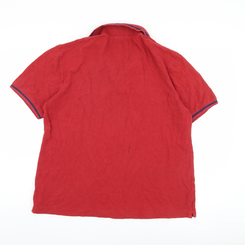 True Religion Red Men's Polo Shirt, Size L, Collared