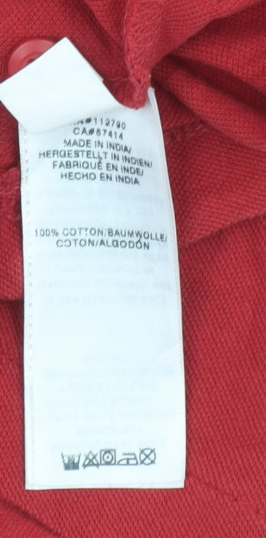 True Religion Red Men's Polo Shirt, Size L, Collared