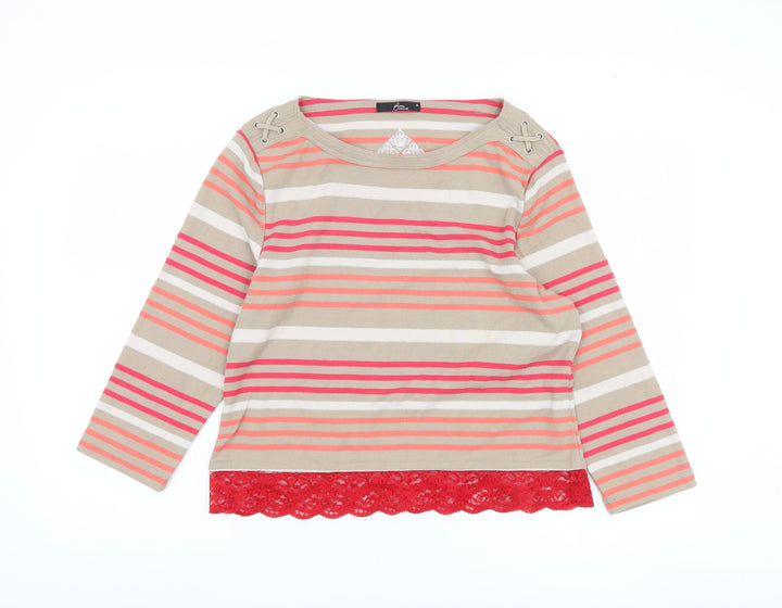 BM Casual Women's Multicoloured Striped Top M