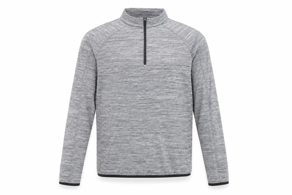 Front view of Damen Grey Men's M Long Sleeve Pullover Casual Top