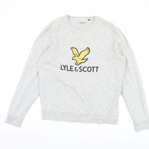 Lyle & Scott Men's Grey Medium Pullover Sweatshirt