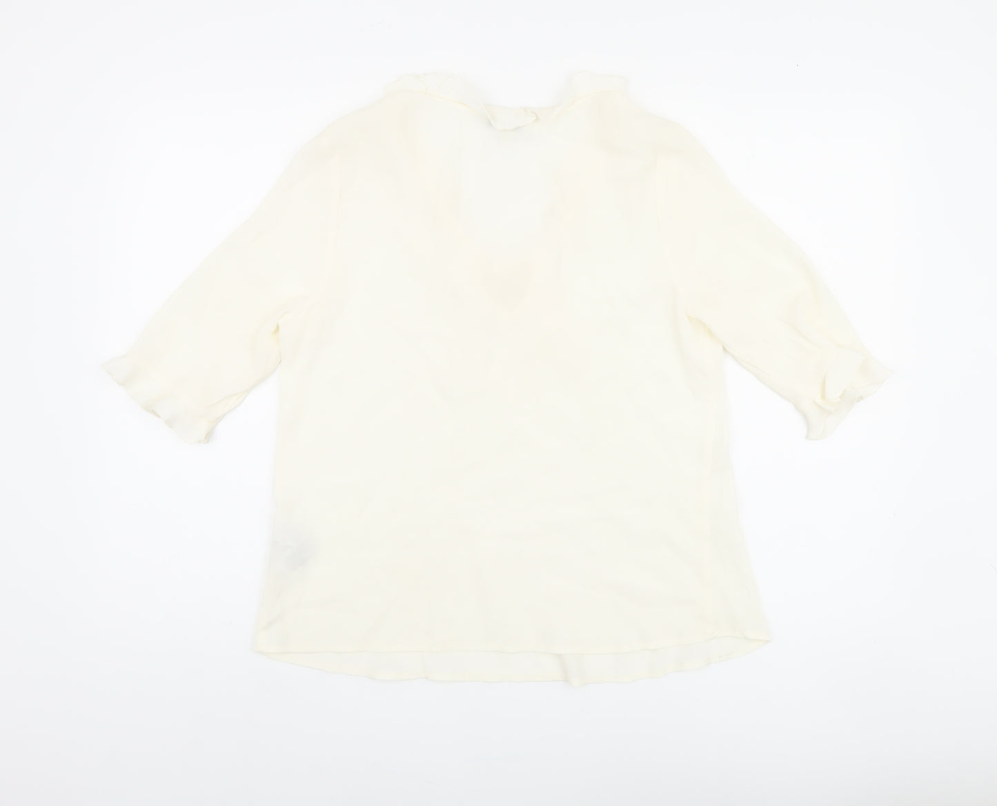 Marks & Spencer Ivory 3/4 Sleeve Tunic Blouse, Size 8