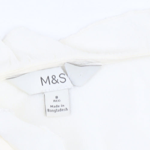 Marks & Spencer Ivory 3/4 Sleeve Tunic Blouse, Size 8