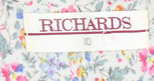 Richards Women's Multicoloured Floral A-Line Dress Size 10
