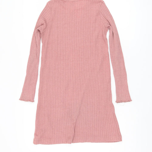 MNG Girls Pink Tunic Jumper, Size 30, Knit High Neck