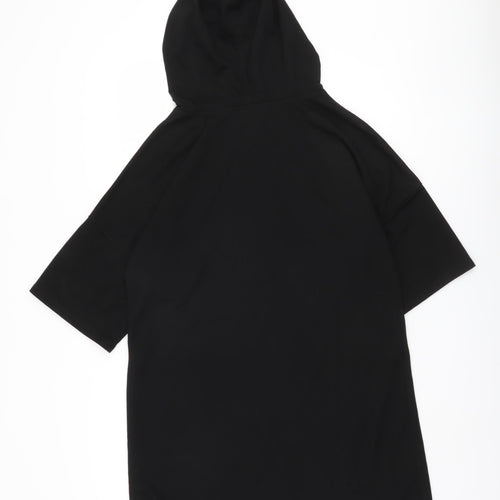 Jacqueline de Yong Women's Black Hooded Jumper Dress M