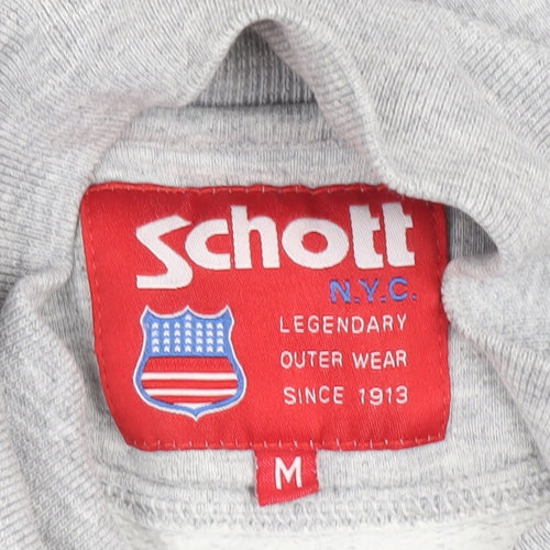 Schott Women's Grey Cotton Basic Jacket M