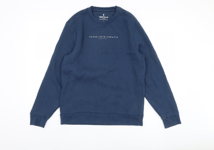 Red Tape Men's Blue Graphic Print Sweatshirt L