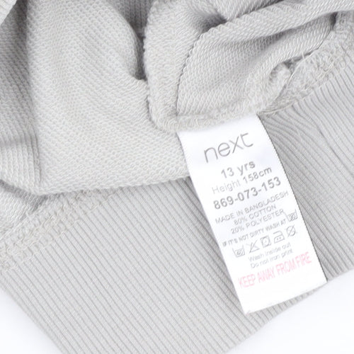 Next Boys Grey Pullover Sweatshirt with Zip Pocket, Size 158