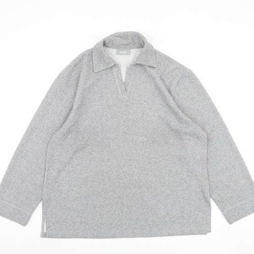 Wallis Women's Grey Collared Blouse Size 16
