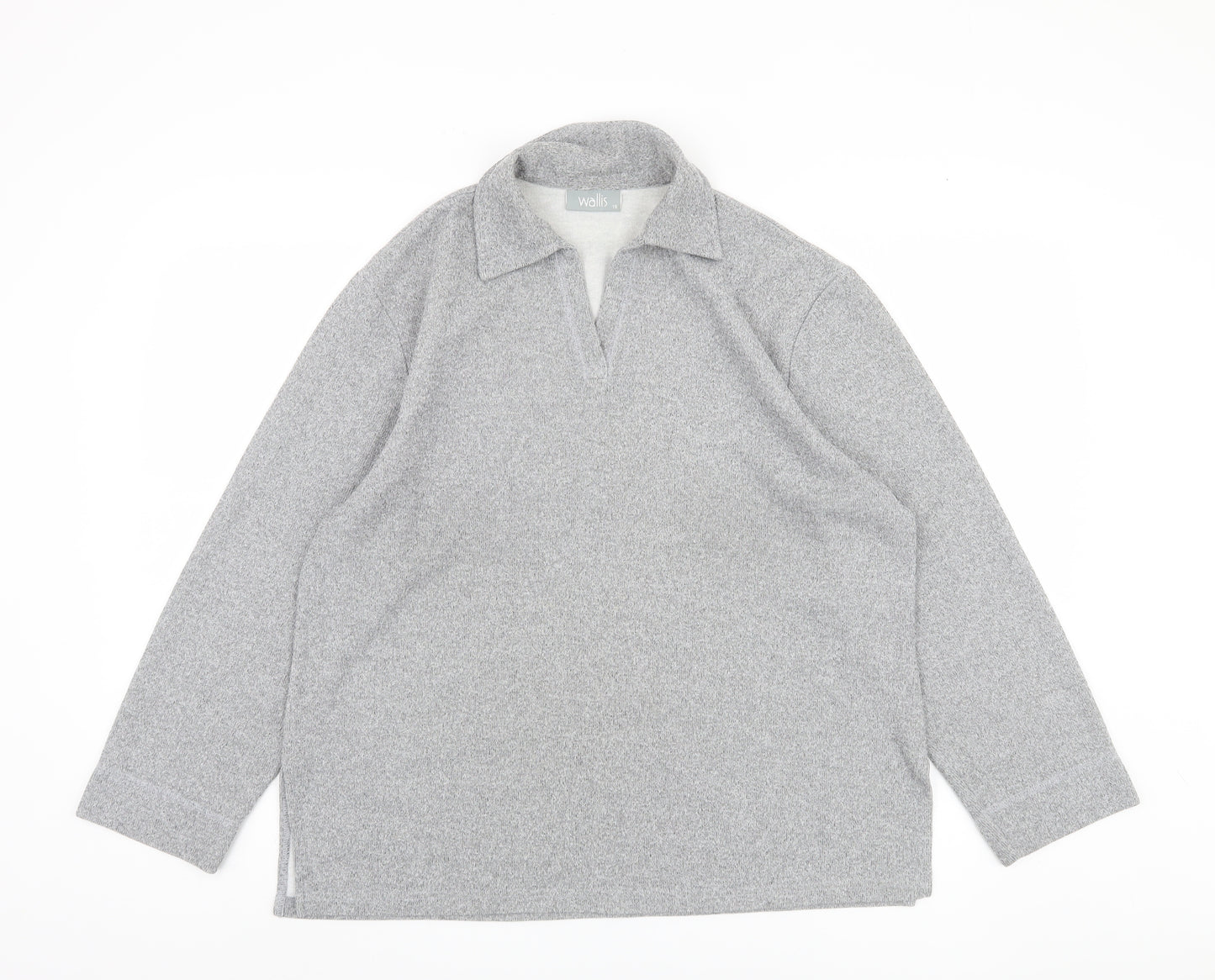 Wallis Women's Grey Collared Blouse Size 16